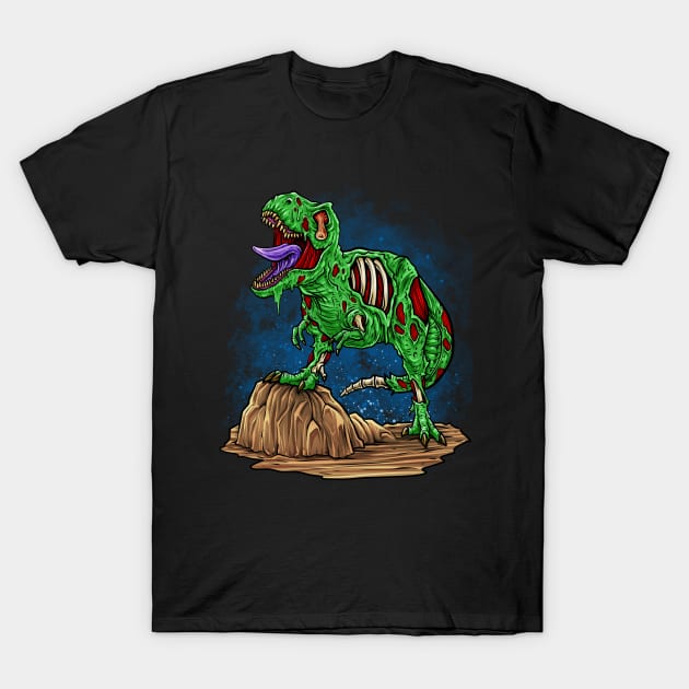 Zombie Dinosaur T-Shirt by BDAZ